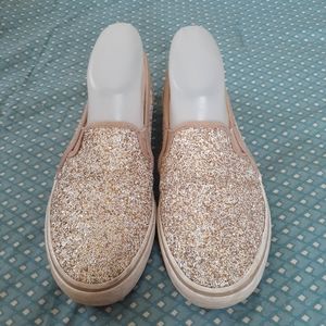 Keds Gold Glitter Loafers